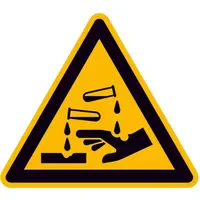 FP Warnschild Folie SL 100 mm Warnung vor ätzenden