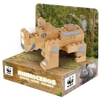 COFI FabBrix WWF Wooden Bricks Rhino Holzbausteine, Klemmbausteine aus