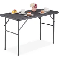 Relaxdays Gartentisch 126 x 66,5 x 74 cm grau