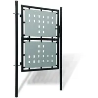 VidaXL Zauntor (Einzeltor) Schwarz 100x200 cm