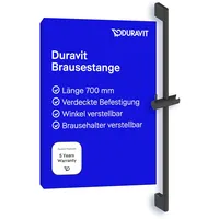 Duravit Duschgleitstange + Brausehalter, Brausestange 700mm schwarz matt