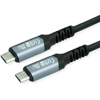 Value USB4 Gen3x2 Kabel, C–C, ST/ST, 40Gbit/s, 240W, schwarz,