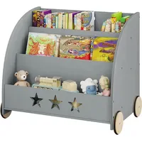 Woltu Kinderregal KR002 1-tlg. Holz grau