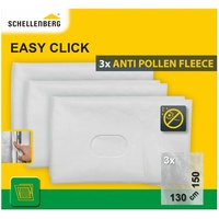 SCHELLENBERG 70473 3er-Set Pollenschutzvlies für Fliegengitter Fenster Easy Click,