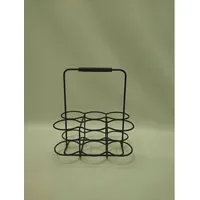 JUSTINUS Flaschenträger Life Style, Schwarz matt Edelstahl 30 x