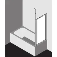 Kermi Vario 2000 Seitenwand V2TWD070141AK 61,4-64,6x140cm, silber mattglanz, ESG