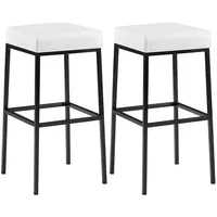 CLP 2er Set Barhocker Montreal Kunstlederbezug schwarz/weiß