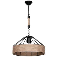 Lux.pro Pendelleuchte Bridgford Hängelampe Wohnzimmer Juteseil 1 x E27