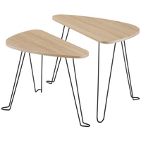Tectake tectake® 2er Set Beistelltische Richmond