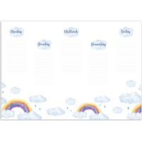 RNK Schreibunterlage „Rainbow blanko“, 600 x 420mm, 25 Blatt,