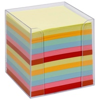 Folia Zettelbox transparent farbig sortiert - 700 Notizzettel