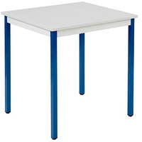 Sodematub Mehrzwecktisch lichtgrau, blau rechteckig, Vierkantrohr blau, 70,0 x