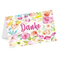 LUMA Dankeskarte Blumenrand DIN B6
