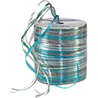 Präsent Geschenkband Raffia Pearl glänzend blau/türkis/grün 3,0 mm x