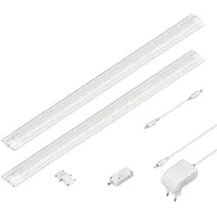Ledscom.de LED Unterbau-Leuchte SIRIS weiß matt mit Bewegungsmelder, flach,