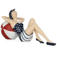 Moritz Deko-Figur Badenixe im Badeanzug sitzend Maritime Deko aus