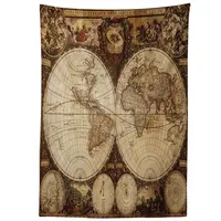 ABAKUHAUS Weltkarte Tischdecke, Historischer Alter Atlas, Für den Inn