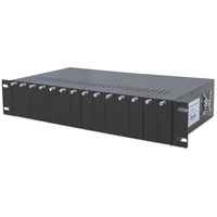 Intellinet Network Solutions Intellinet 507356 14-Slot-Medienkonvertergehäuse Schwarz