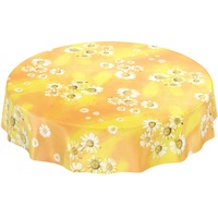 ANRO Wachstuchtischdecke Wachstuch Wachstischdecke Tischdecke Kamille Gelb Blumen Sonne