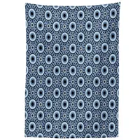 ABAKUHAUS Blau und weiß Tischdecke, Blumenkreise, Für den Inn