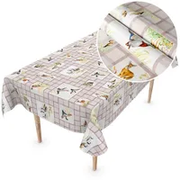 ANRO Tischdecke abwaschbar Wachstuch Wachstuchtischdecke 180 x 140cm Schnittkante