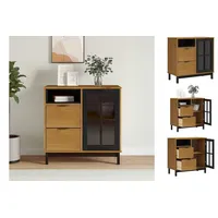 VidaXL Sideboard mit Glastür FLAM 80x40x80 cm Massivholz Kiefer