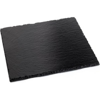 APS Naturschieferplatten 10x10cm, 4er-Set - Quadratische Tisch-Untersetzer/Glas-Untersetzer aus Schiefer