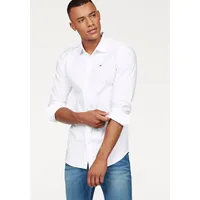 Tommy Jeans Original Stretch Slim Fit Langarmhemd Classic White