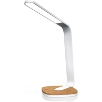 Brandson LED Schreibtischlampe mit 3 Lichtfarben, 5 Helligkeitsstufen, Holzoptik,