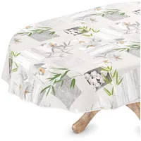 ANRO Tischdecke abwaschbar Wachstuch Wachstuchtischdecke Oval 140 x 160cm