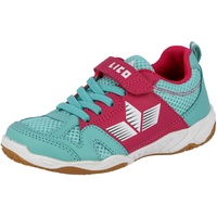 LICO Unisex Kinder Sport Vs Hallenturnschuhe, Türkis Pink Weiß,