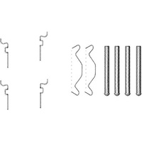 Hella Zubehörsatz, Scheibenbremsbelag 8DZ 355 203-221