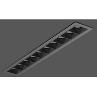 RZB BeamLine Slim 25W rechteckig schwarz