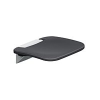 FSB A100 Dusch-Klappsitz 0828451100008837 381x368mm, Aluminiumgrau metallic