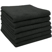 ZOLLNER Handtuchset 50 x 70 cm schwarz 6-tlg.