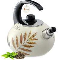 Kadax Wasserkessel, Kessel aus Edelstahl, 2.2L Wasserkocher, Grüne Blumen