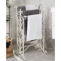 Beliani Handtuchständer Chillan Metall Weiß