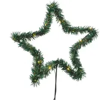 MARELIDA LED Gartenstecker Stern grün H: 70cm 15 warmweiße