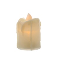 MARELIDA LED Mini Kerze gelb flackernd für Laterne H: