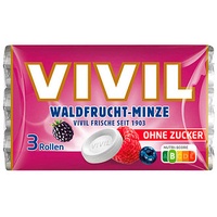 Vivil® Waldfrucht-Minze ohne Zucker Bonbons 84,0 g