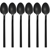 Gräwe Kaffeelöffel Lissabon, 6er Set, schwarz, Teelöffel, Edelstahl -