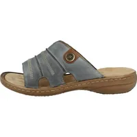 Rieker Damen 60876 Pantoletten, Blau (whitedenim/nuss/12), 42 EU