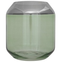 Fink Teelichthalter SMILLA (1 St., Windlicht, mundgeblasen, mit silberfabenem