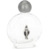 Nklaus 15ml Weihwasserflasche aus Glas rund motiv Miraculosa Empfängis