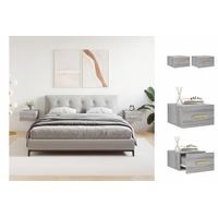 VidaXL Wand-Nachttische 2 Stk. Grau Sonoma 35x35x20 cm