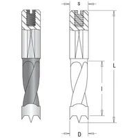 Guhdo HW-Kombi-Dübellochbohrer D10 l27 L57,5 L