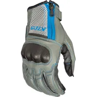 Klim Induction Handschuhe - Hellgrau/Neon-Blau / S