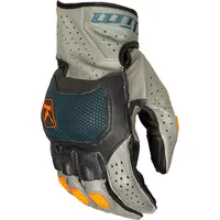 Klim Badlands Aero Pro Handschuhe - Grau/Dunkelgrau/Petrol/Orange / S