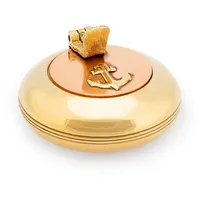 Nklaus 5cm Klappascher aus Messing massiv gold Kupferdeckel Anker