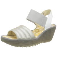 Fly london Damen Yiko414fly Sandale, Silver Offwhite, 41 EU